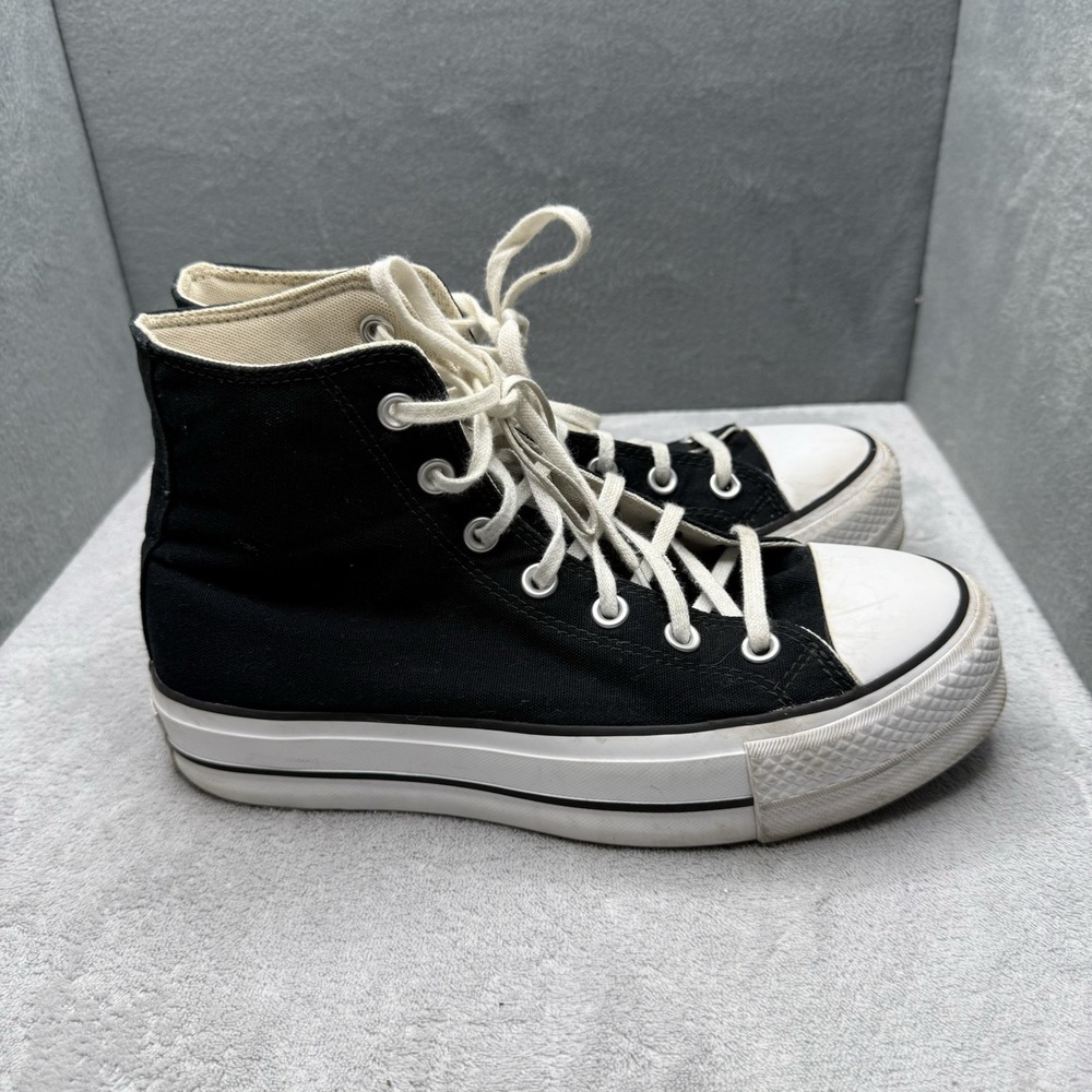 Converse Chuck Taylor All Star Lift Platform High Top Black Women's Size 8 - Picture 2 of 10